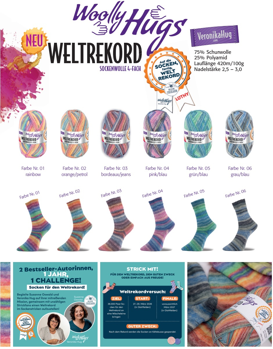 Weltrekord Woolly Hugs Farbe 9999