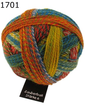 Zauberball Strke 6 Schoppel Wolle Farbe 1701
