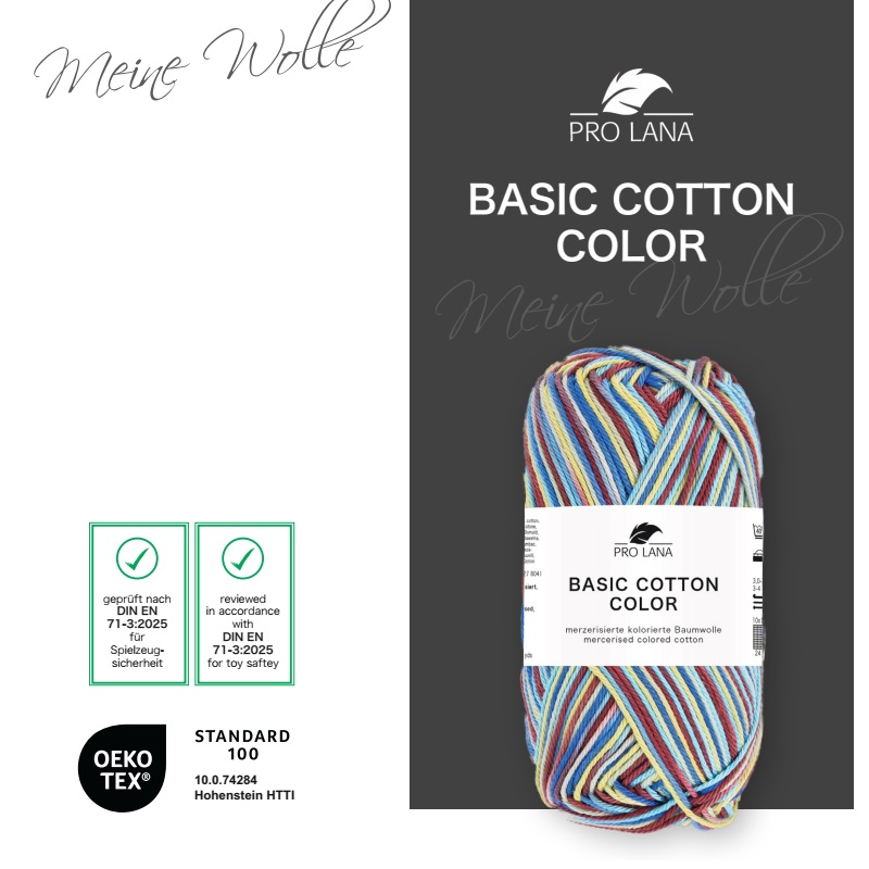 Pro Lana Basic Cotton 100% Baumwolle 125m / 50g 8 Ab 2,25