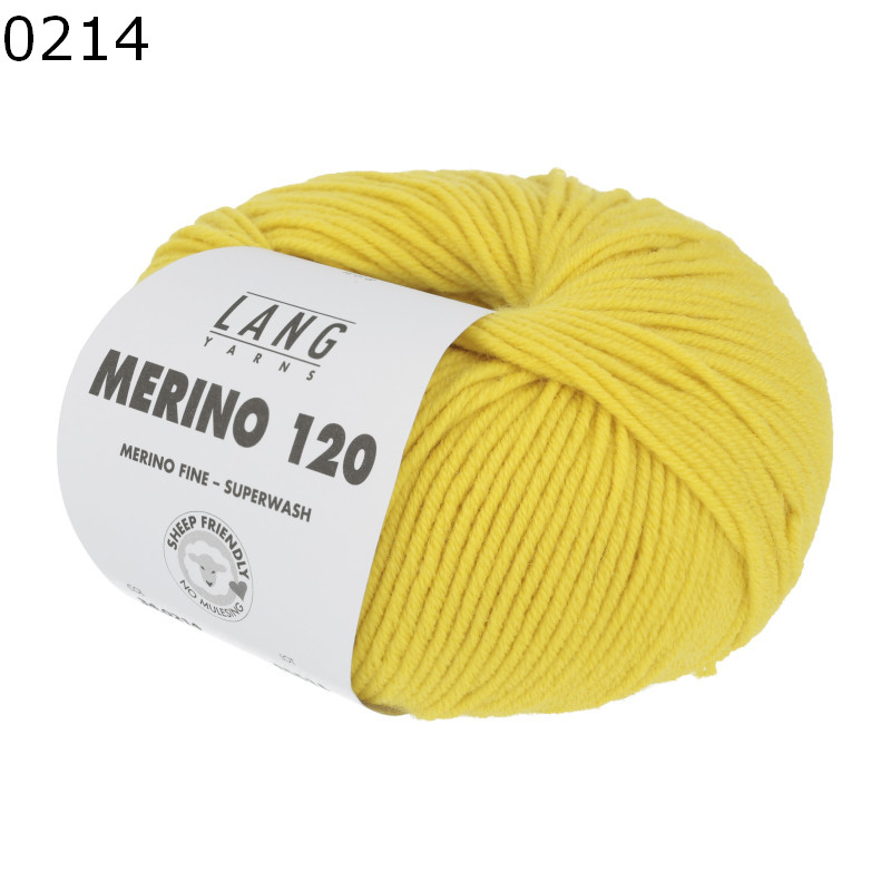 Lang Yarns Merino 120 Wolle – 100% Schurwolle, 50 G / 120 M, Farbe Camel