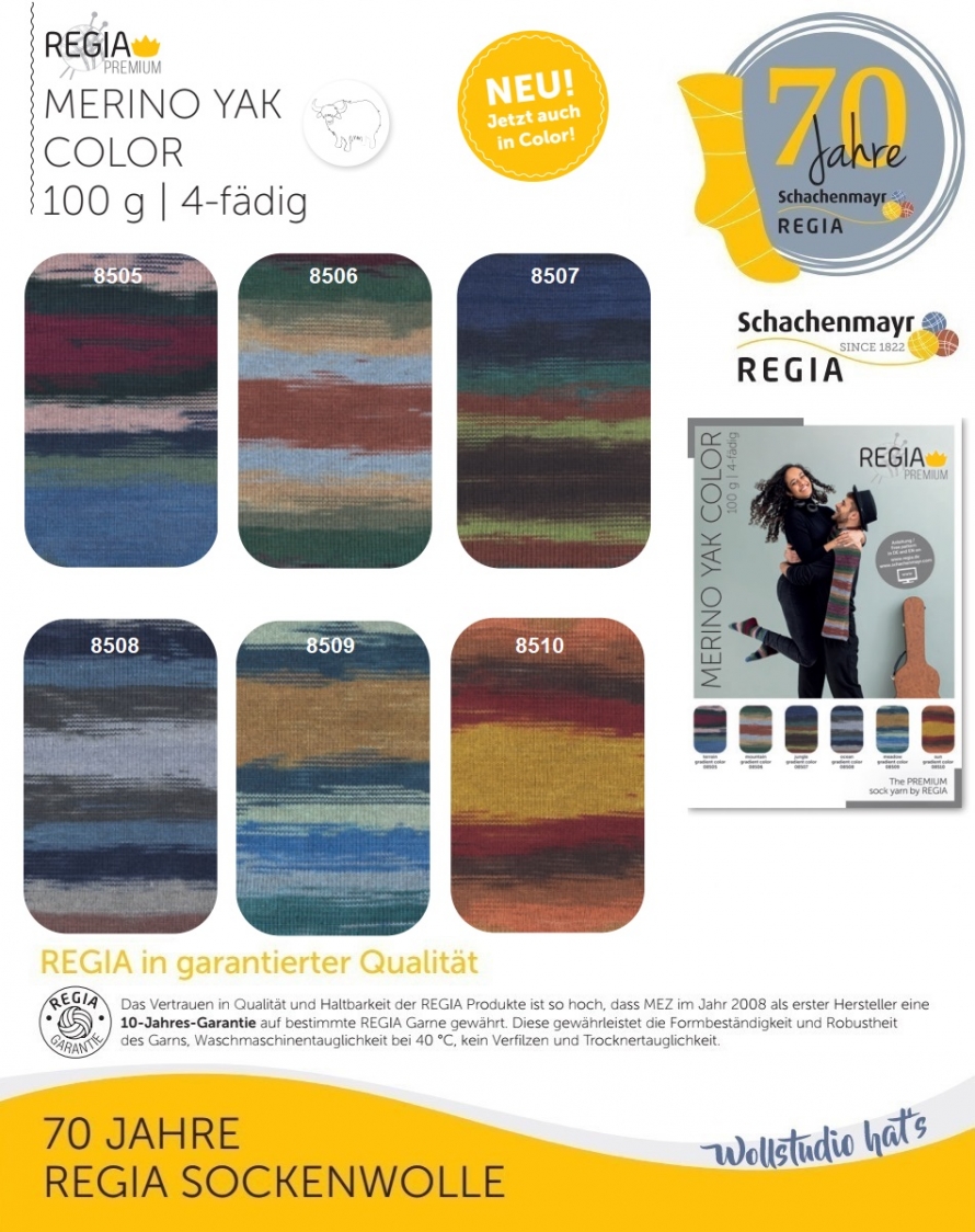 Regia Premium Merino Yak Color Yarn - 4 Ply Sport Weight For Socks & Scarves In Seaweed Shade - View #7
