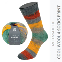 Cool Wool 4 Socks Print Lana Grossa
