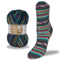 Flotte Socke Black 6-fach Rellana