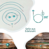 Knit Pro Mindful Nadelseile Edelstahl 360 Grad