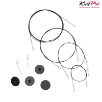 KnitPro Nadelseil Thin & Flex schwarz 360
