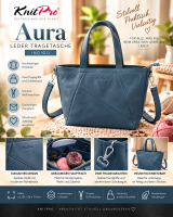 KnitPro Aura Leder Tragetasche indigo