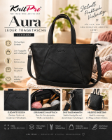 KnitPro Aura Leder Tragetasche schwarz